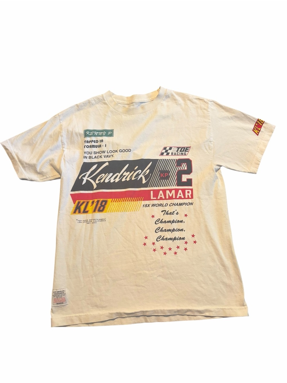 Kendrick Lamar TDE nascar mens M shirt